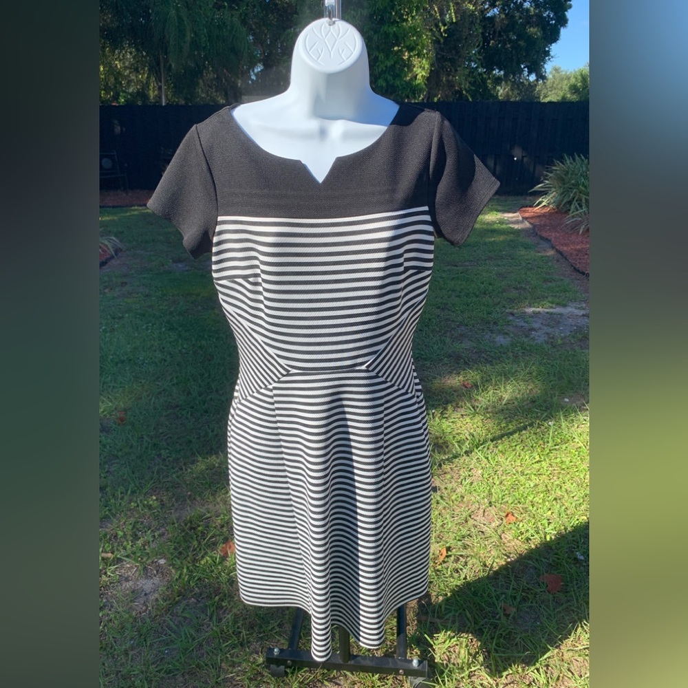 Striped A line dress